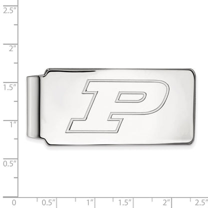 Sterling Silver Rhod-Pltd Logoart Purdue Univ. Money Clip