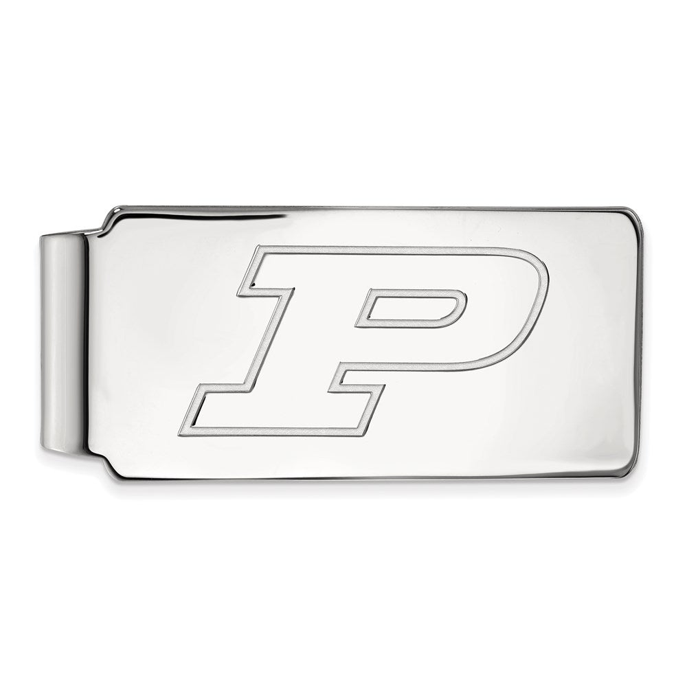 Sterling Silver Rhod-Pltd Logoart Purdue Univ. Money Clip