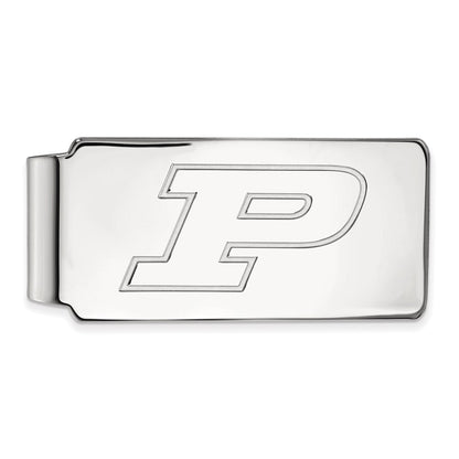 Sterling Silver Rhod-Pltd Logoart Purdue Univ. Money Clip