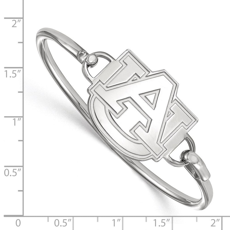 Sterling Silver Rh Plated Logoart Auburn University Bangle