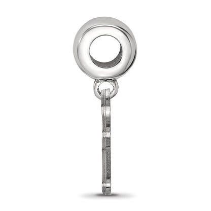 Sterling Silver Rhod-Pltd Logoart Baylor University Sm Dangle Bead