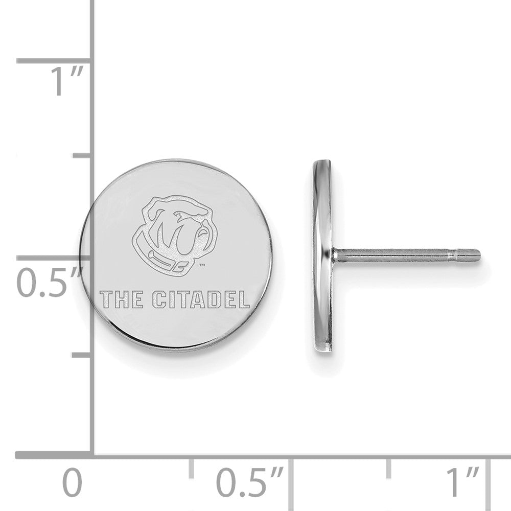 10K White Gold 10Kw Logoart The Citadel Xs Post Earrings