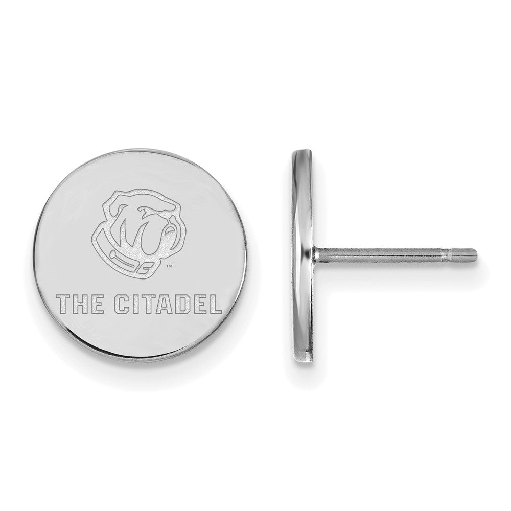 10K White Gold 10Kw Logoart The Citadel Xs Post Earrings