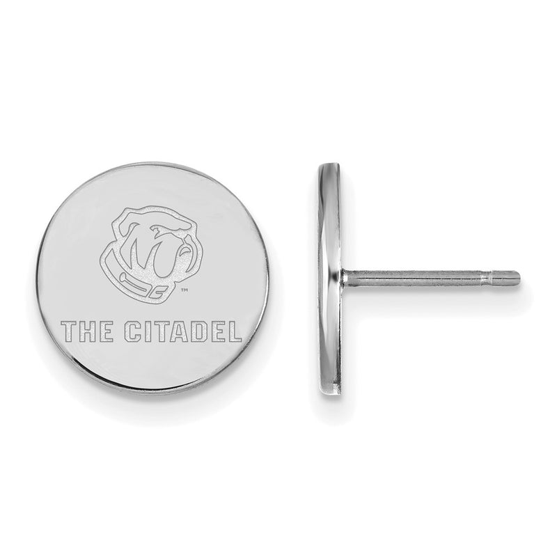 10K White Gold 10Kw Logoart The Citadel Xs Post Earrings
