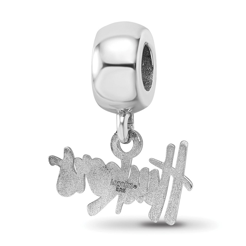 Sterling Silver Rhod-Pltd Logoart University of Nebraska Xs Dangle Bead