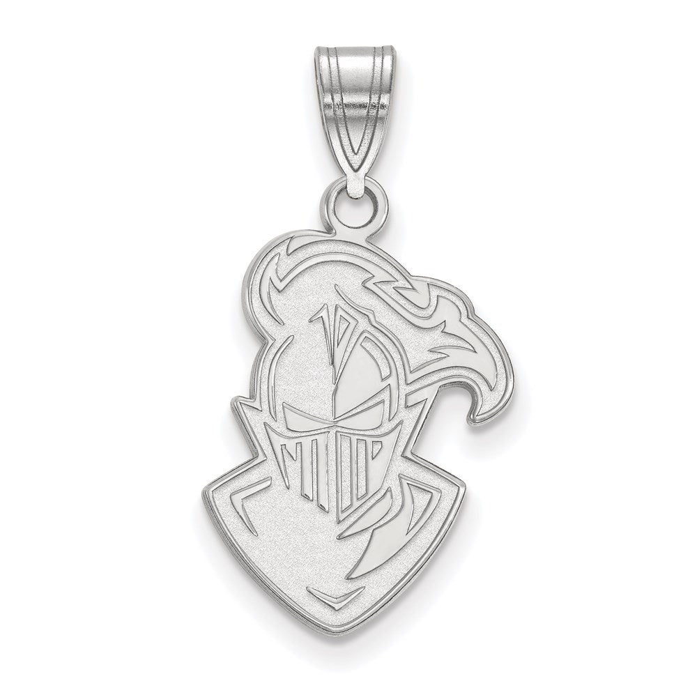 Sterling Silver Rhodium Plated Logoart Furman University Paladin Large Pendant
