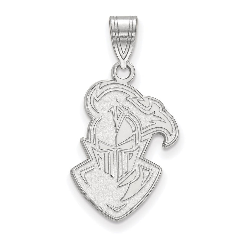 Sterling Silver Rhodium Plated Logoart Furman University Paladin Large Pendant