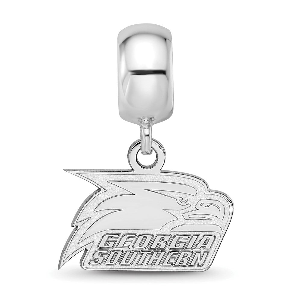 Sterling Silver Rhod-Pltd Logoart Georgia Southern U. Dangle Bead