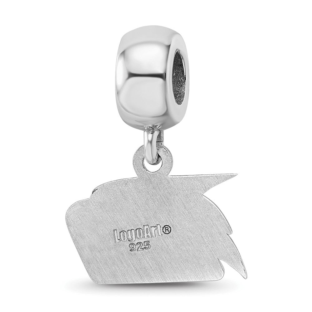Sterling Silver Rhod-Pltd Logoart Georgia Southern U. Dangle Bead