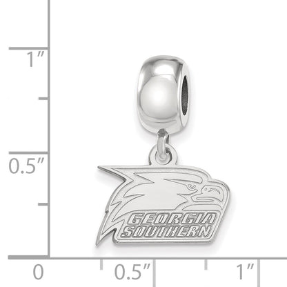Sterling Silver Rhod-Pltd Logoart Georgia Southern U. Dangle Bead