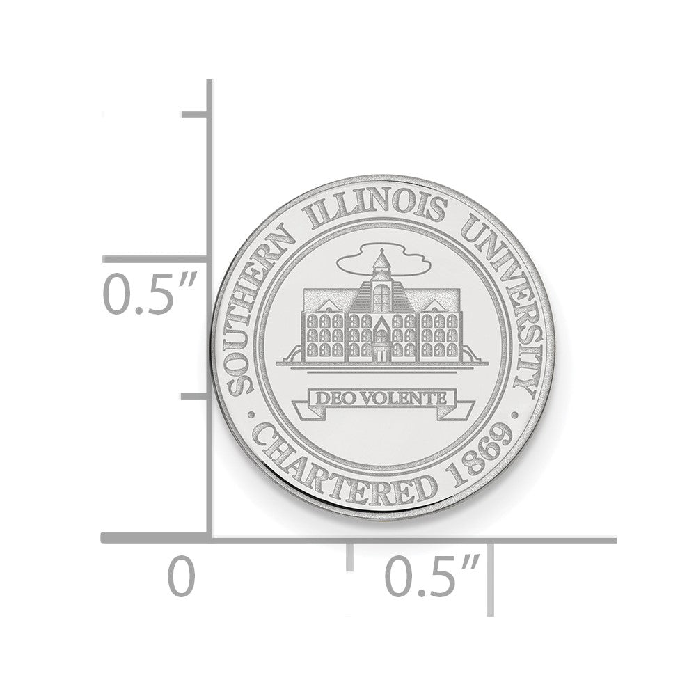 Sterling Silver Rhod-Pltd Logoart Southern Illinois Univ. Crest Lapel Pin
