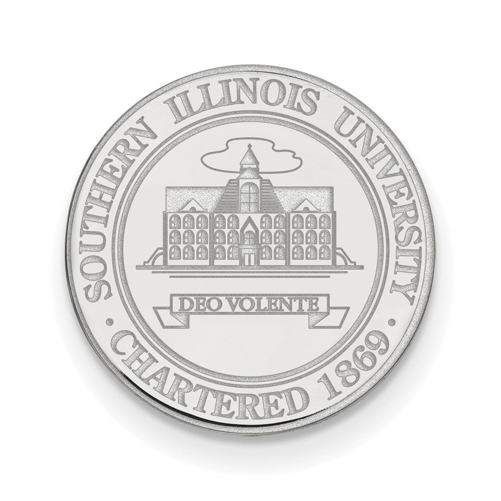 Sterling Silver Rhod-Pltd Logoart Southern Illinois Univ. Crest Lapel Pin