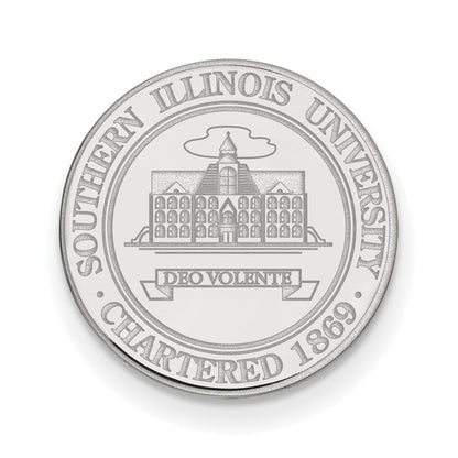 Sterling Silver Rhod-Pltd Logoart Southern Illinois Univ. Crest Lapel Pin