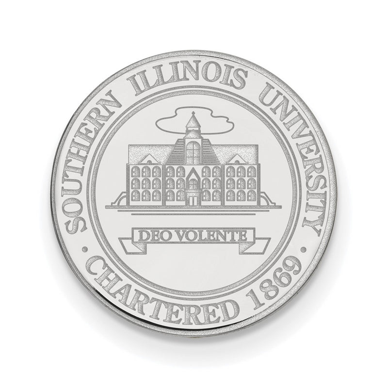 Sterling Silver Rhod-Pltd Logoart Southern Illinois Univ. Crest Lapel Pin
