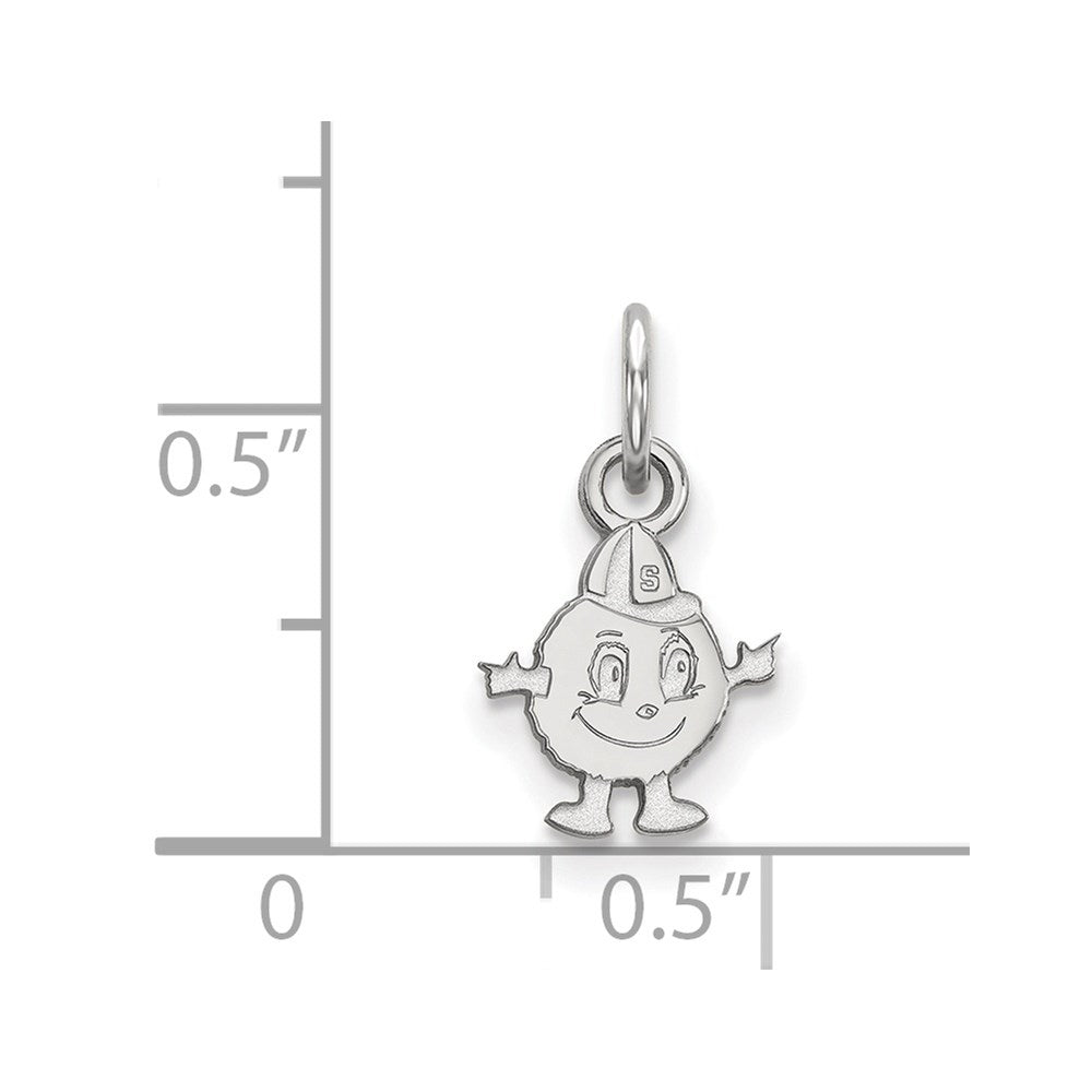 Sterling Silver Rhodium Plated Logoart Syracuse University Mascot Extra Small Pendant