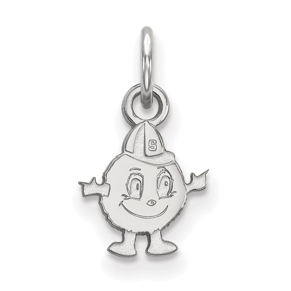 Sterling Silver Rhodium Plated Logoart Syracuse University Mascot Extra Small Pendant