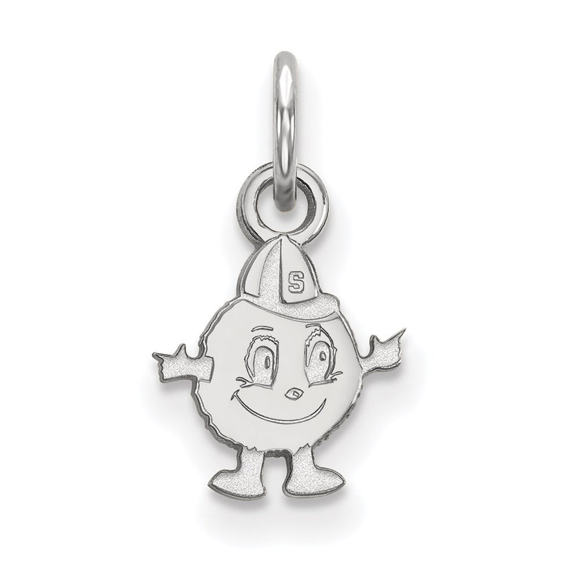 Sterling Silver Rhodium Plated Logoart Syracuse University Mascot Extra Small Pendant