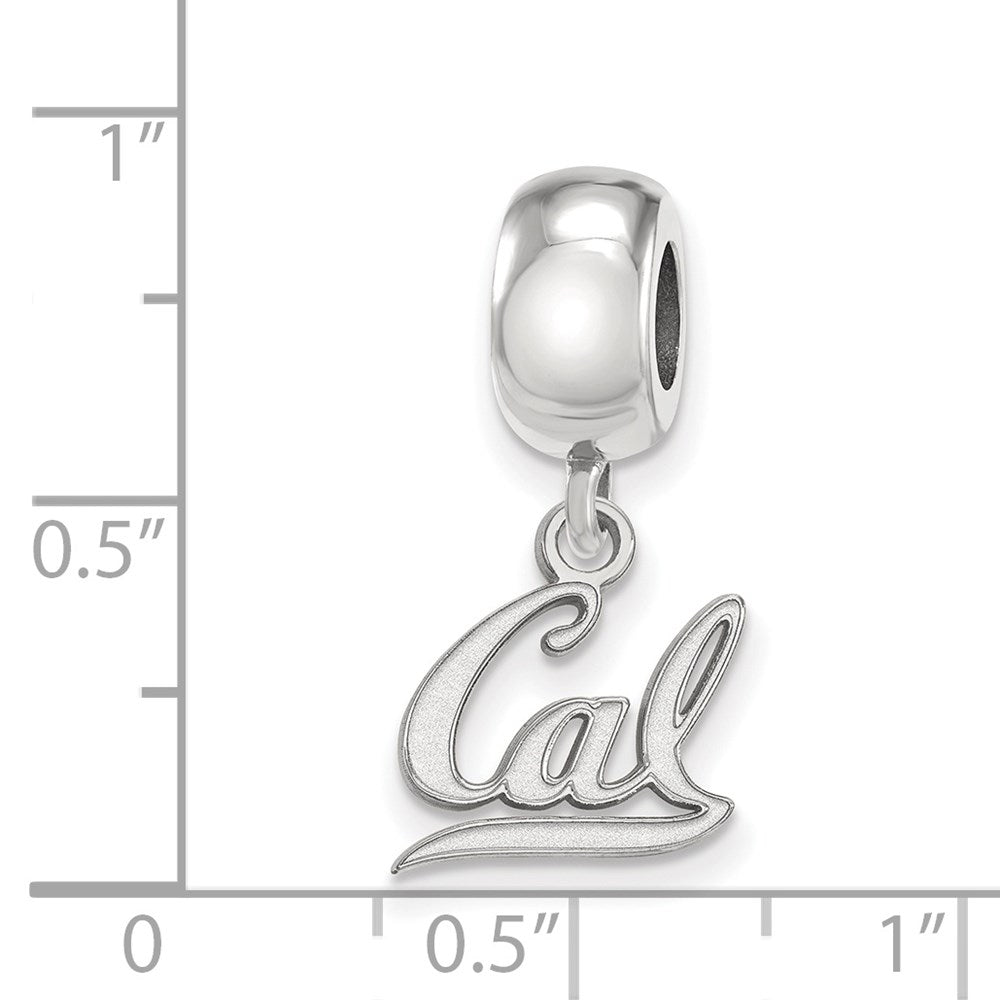 Sterling Silver Rhod-Pltd Logoart U. of California Berkeley Dangle Bead