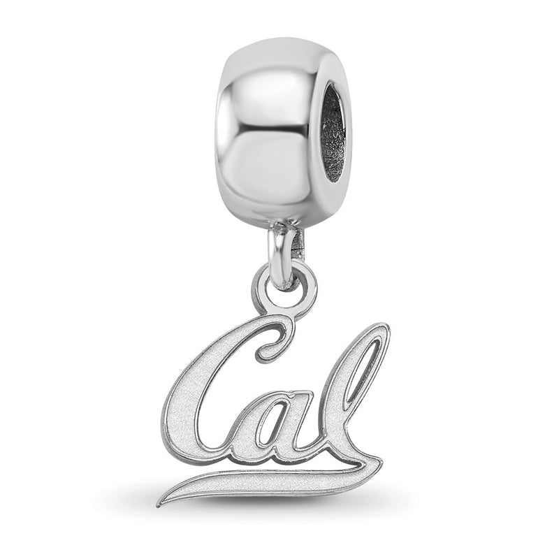 Sterling Silver Rhod-Pltd Logoart U. of California Berkeley Dangle Bead