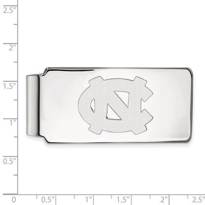 Sterling Silver Rhod-Pltd Logoart University of North Carolina Money Clip