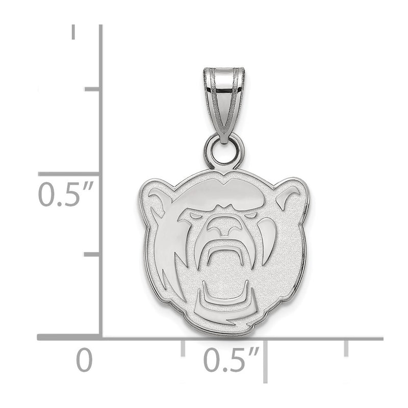 Sterling Silver Rhodium Plated Logoart Baylor University Small Pendant