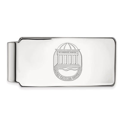 Sterling Silver Rhod-Pltd Logoart Coastal Carolina U. Crest Money Clip
