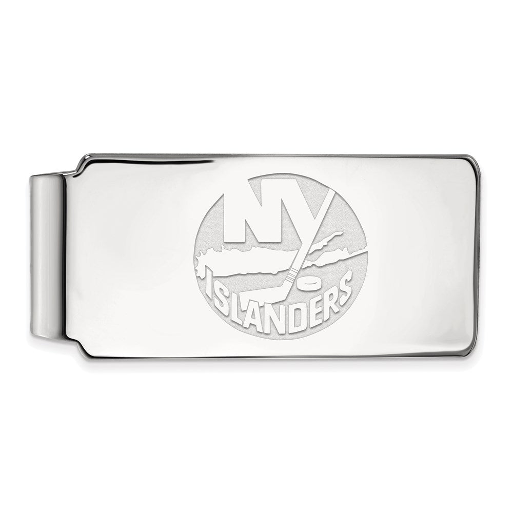 Sterling Silver Rhod-Pltd Nhl Logoart New York Islanders Money Clip
