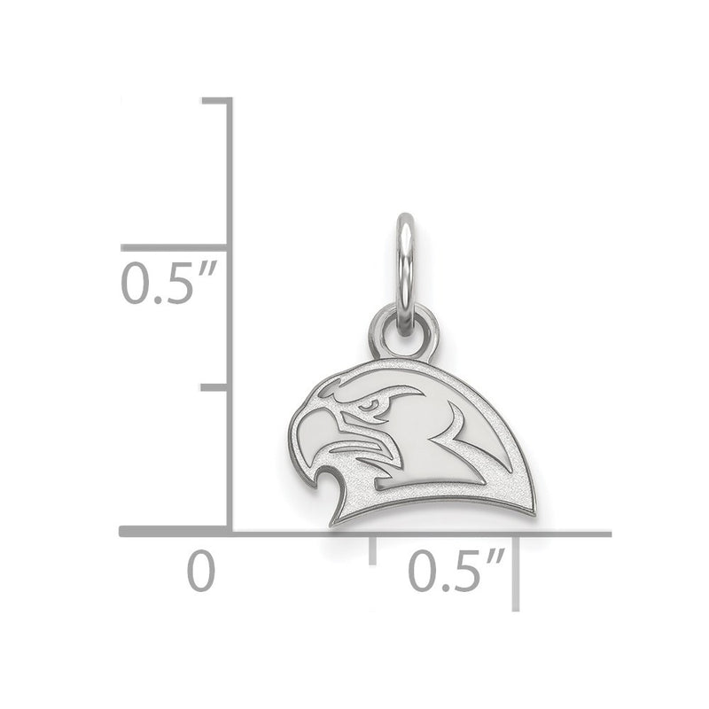 Sterling Silver Rhodium Plated Logoart Miami University Ohio Redhawk Extra Small Pendant