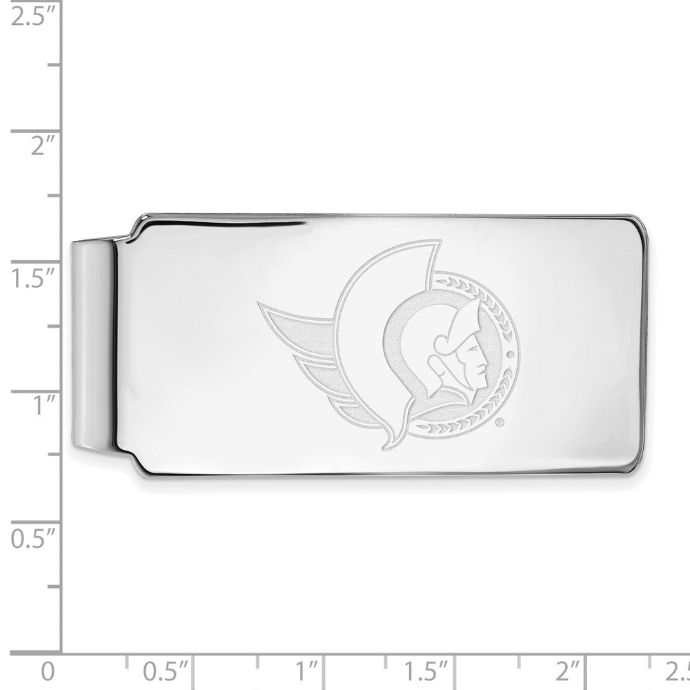Sterling Silver Rhod-Pltd Nhl Logoart Ottawa Senators Money Clip