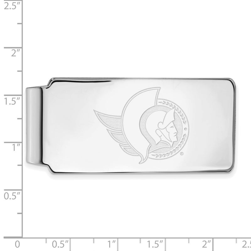 Sterling Silver Rhod-Pltd Nhl Logoart Ottawa Senators Money Clip