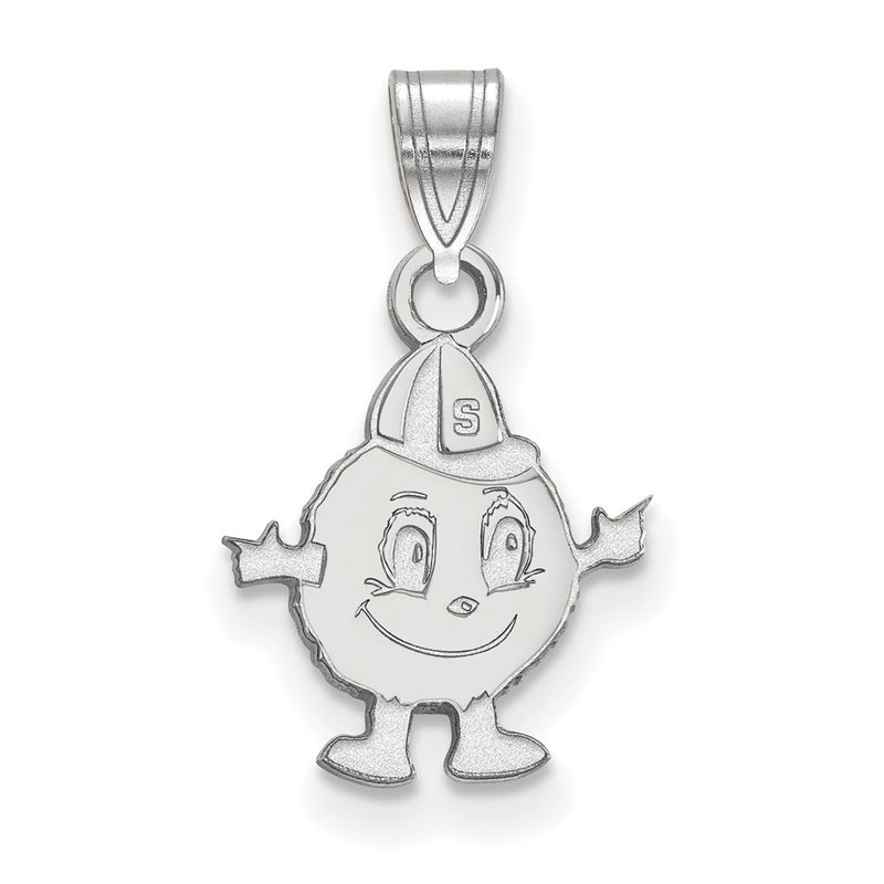 Sterling Silver Rhodium Plated Logoart Syracuse University Mascot Small Pendant
