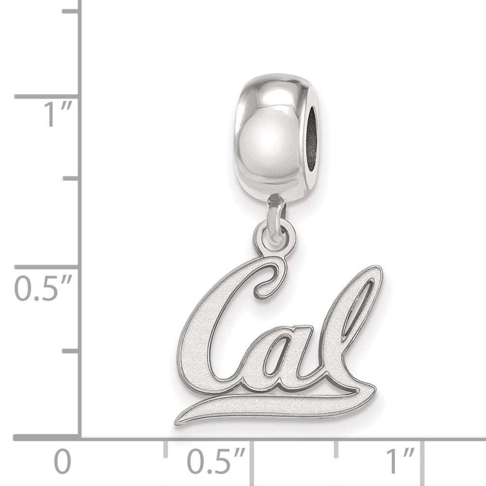 Sterling Silver Rhod-Pltd Logoart U. of California Berkeley Dangle Bead