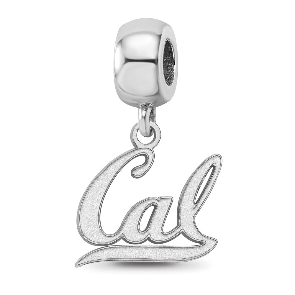Sterling Silver Rhod-Pltd Logoart U. of California Berkeley Dangle Bead