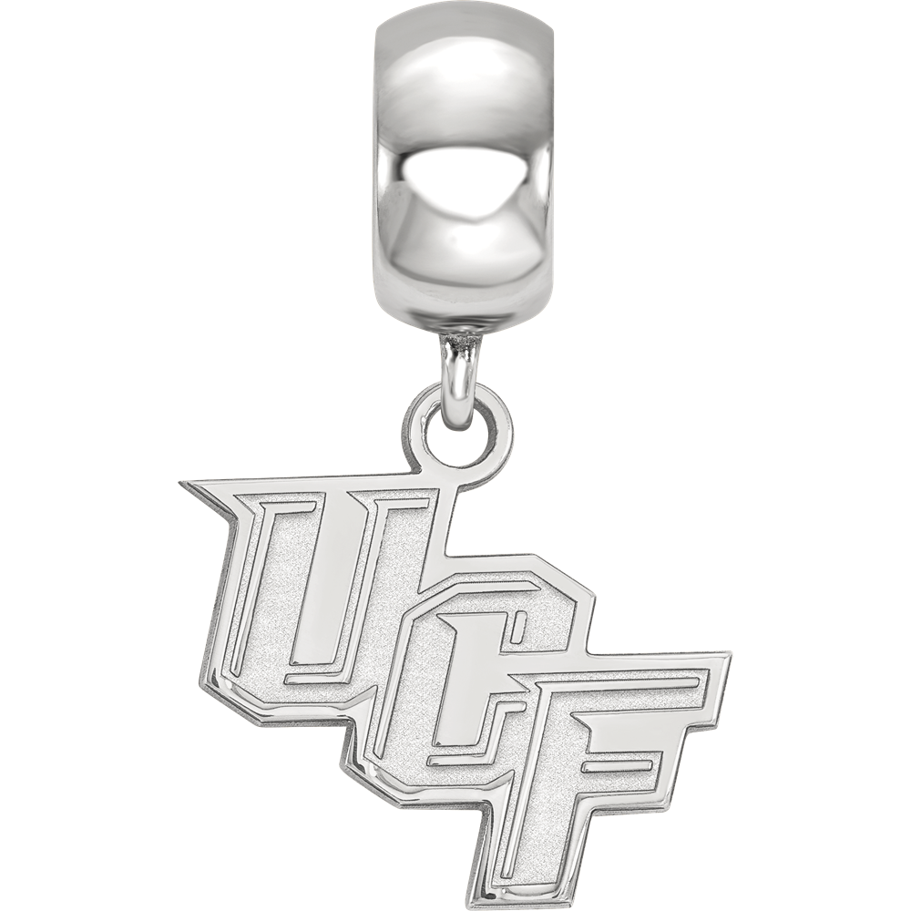 Sterling Silver Rhod-Pltd Logoart U. of Central Florida Small Dangle Bead