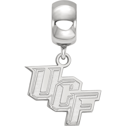 Sterling Silver Rhod-Pltd Logoart U. of Central Florida Small Dangle Bead