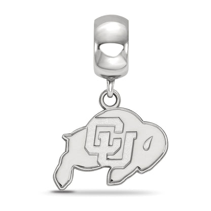 Sterling Silver Rhod-Pltd Logoart U. of Colorado Small Dangle Bead