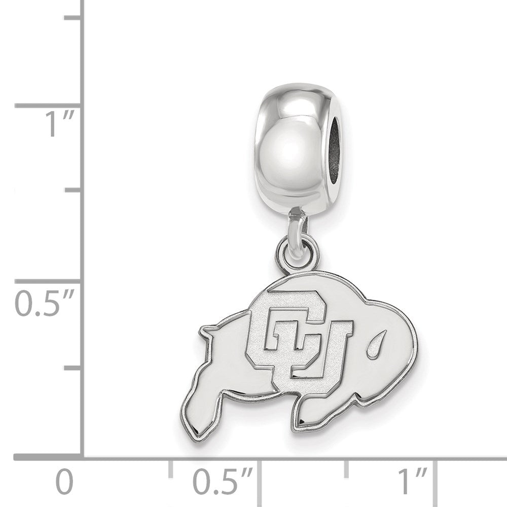 Sterling Silver Rhod-Pltd Logoart U. of Colorado Small Dangle Bead