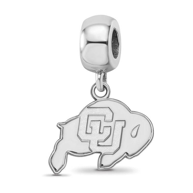 Sterling Silver Rhod-Pltd Logoart U. of Colorado Small Dangle Bead