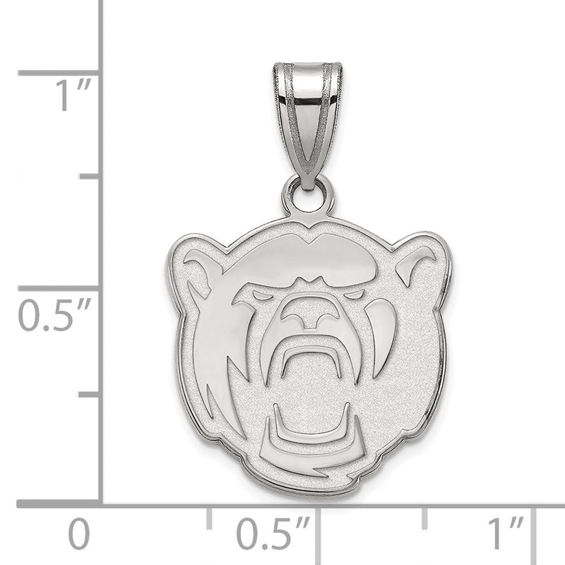 Sterling Silver Rhodium Plated Logoart Baylor University Medium Pendant