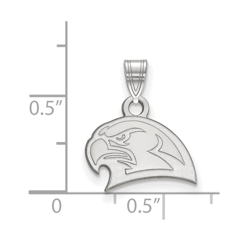 10K White Gold Logoart Miami University Ohio Redhawk Small Pendant