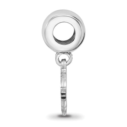 Sterling Silver Rhod-Pltd Logoart Ohio University Xs Dangle Bead