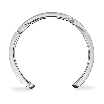 Sterling Silver Rhodium Plated Logoart Purdue University Letter P Toe Ring