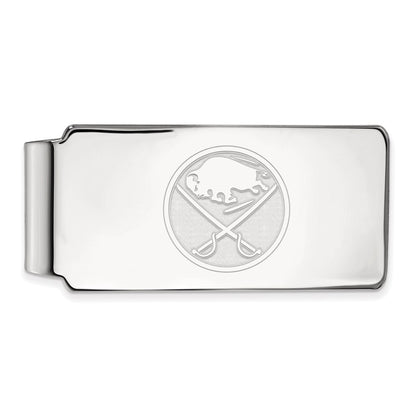 Sterling Silver Rhodium-Plated Nhl Logoart Buffalo Sabres Money Clip