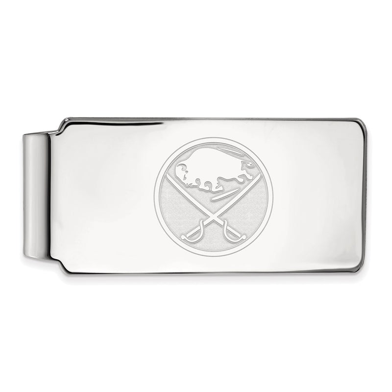 Sterling Silver Rhodium-Plated Nhl Logoart Buffalo Sabres Money Clip