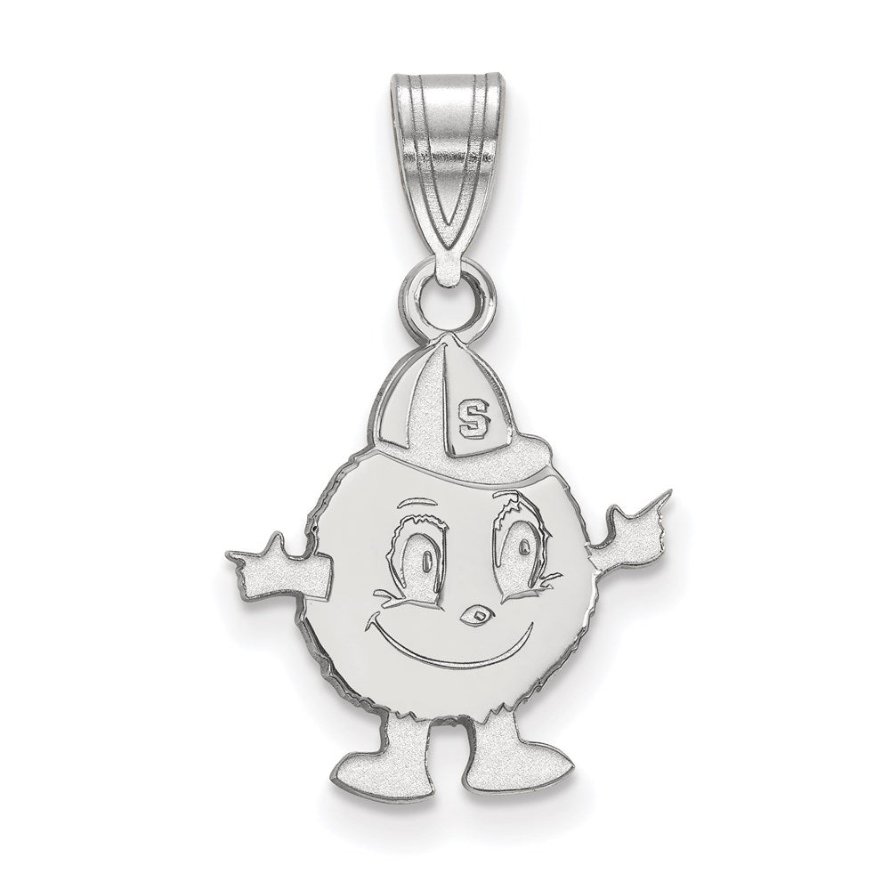 Sterling Silver Rhodium Plated Logoart Syracuse University Mascot Medium Pendant