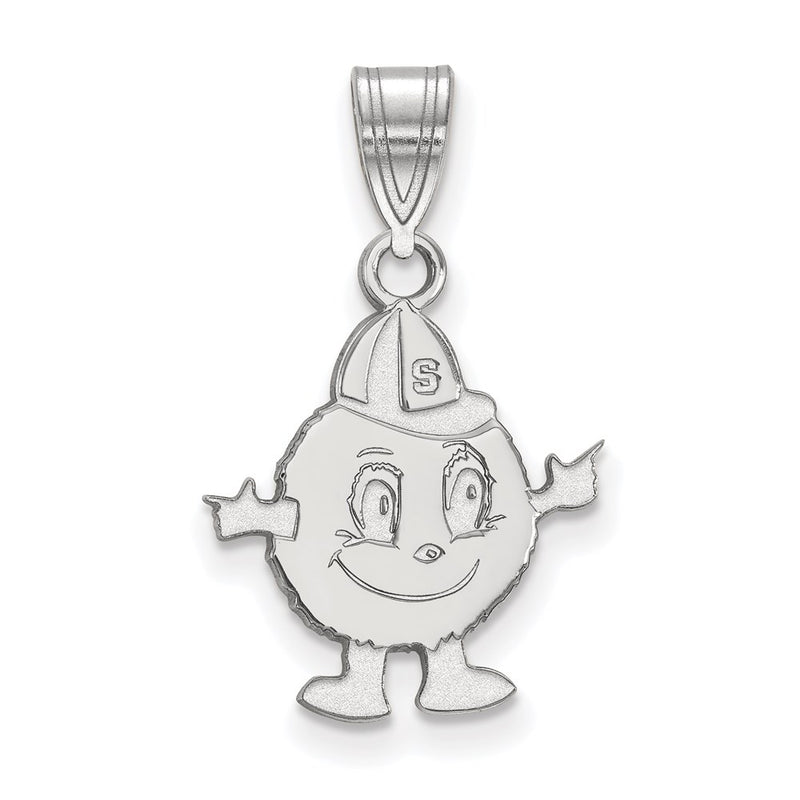 Sterling Silver Rhodium Plated Logoart Syracuse University Mascot Medium Pendant