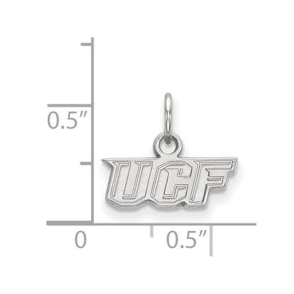 10K White Gold Logoart University Of Central Florida U C F Extra Small Pendant