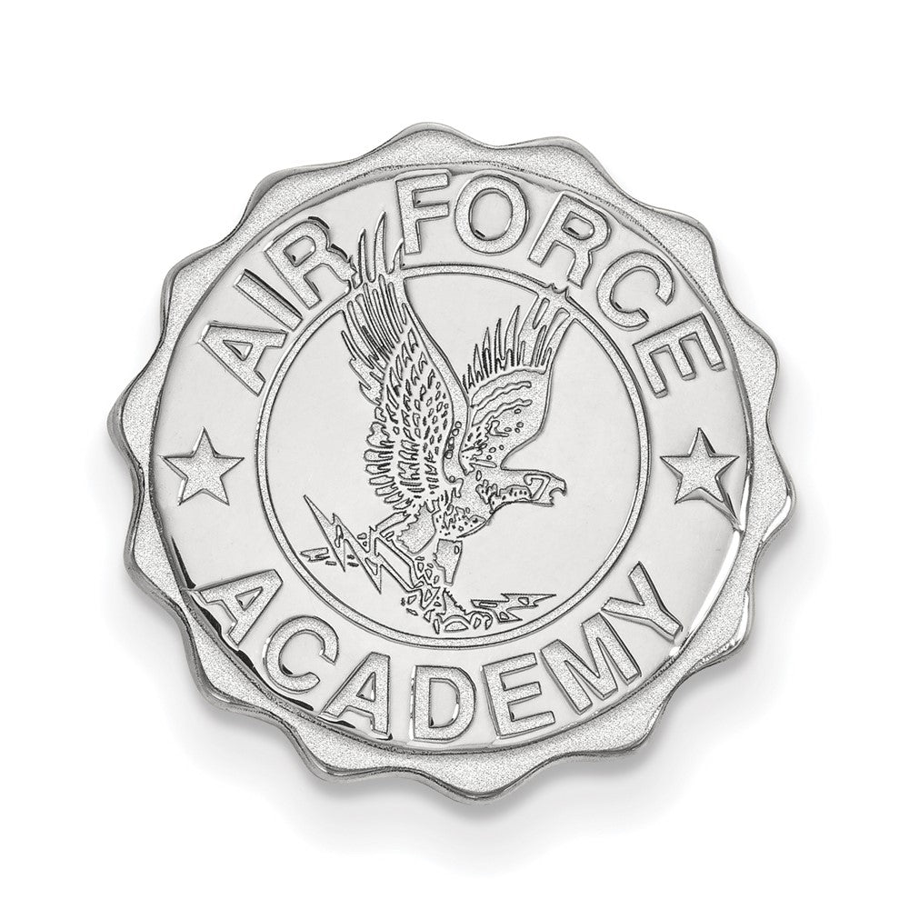 Sterling Silver Rhod-Pltd Logoart U.s. Air Force Academy Crest Lapel Pin