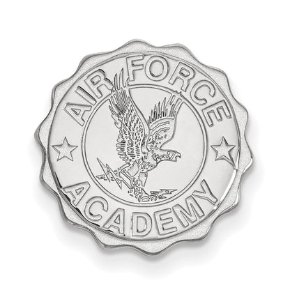 Sterling Silver Rhod-Pltd Logoart U.s. Air Force Academy Crest Lapel Pin