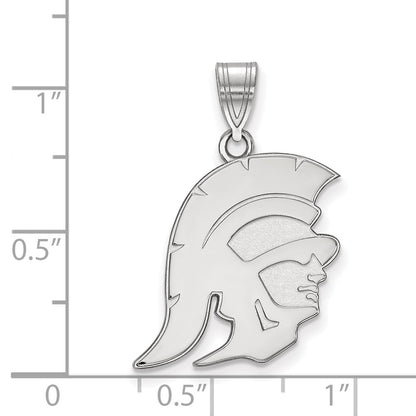 10K White Gold University Of Southern California Trojan Large Pendant